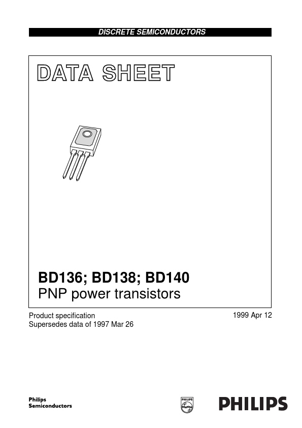 BD136 datasheet, transistors equivalent, NXP