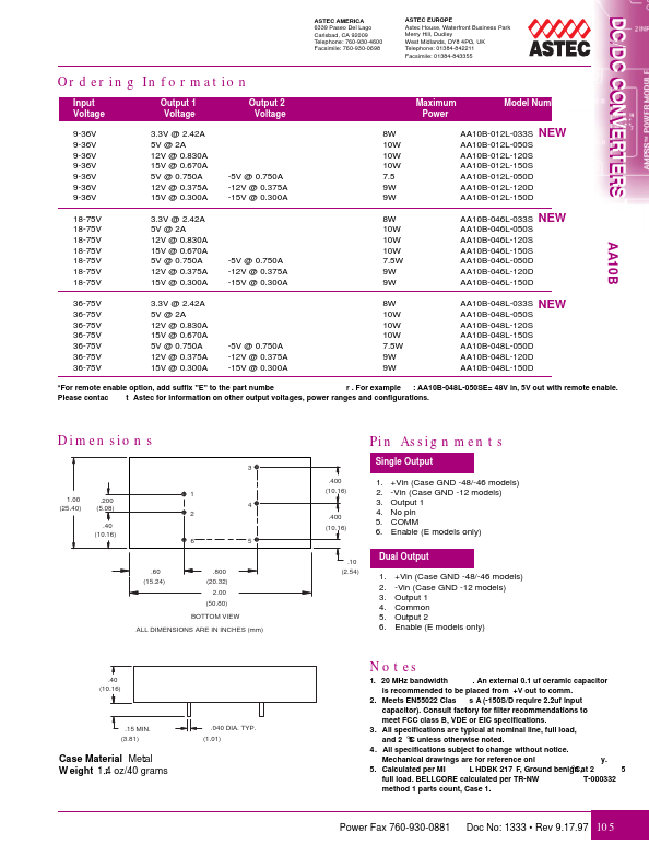 AA10B-012L-050S