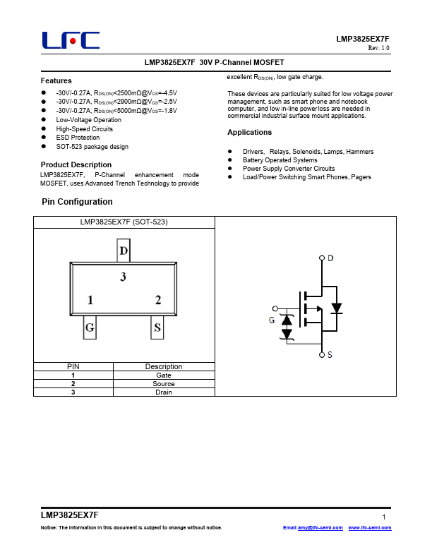 LMP3825EX7F Datasheet Preview
