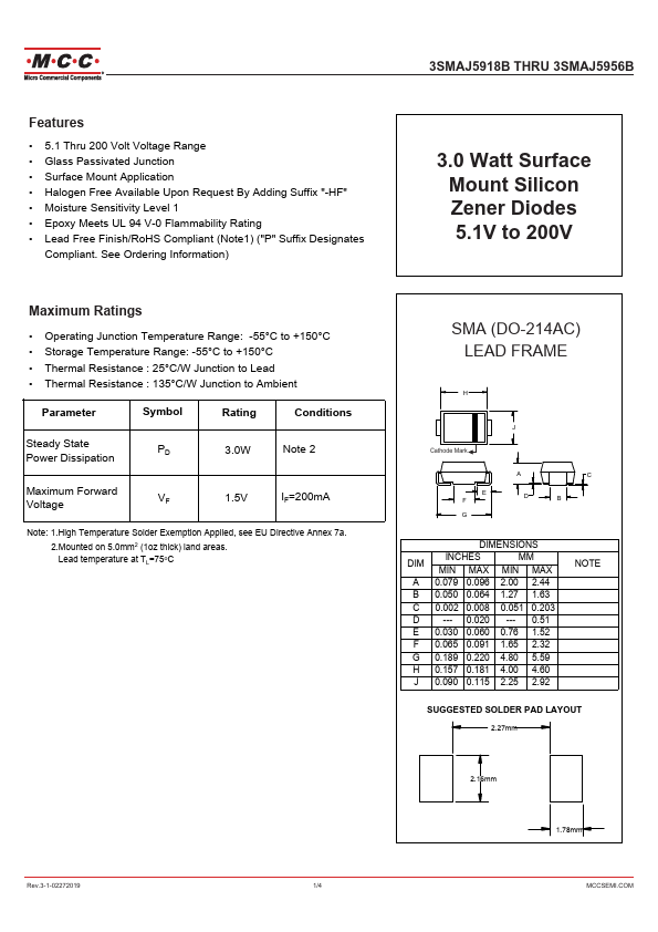 3SMAJ5947B