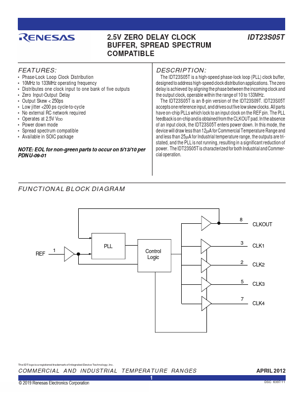 IDT23S05T Datasheet Preview