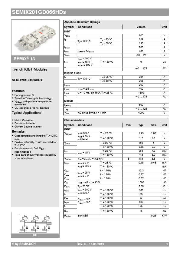 SEMIX201GD066HDS