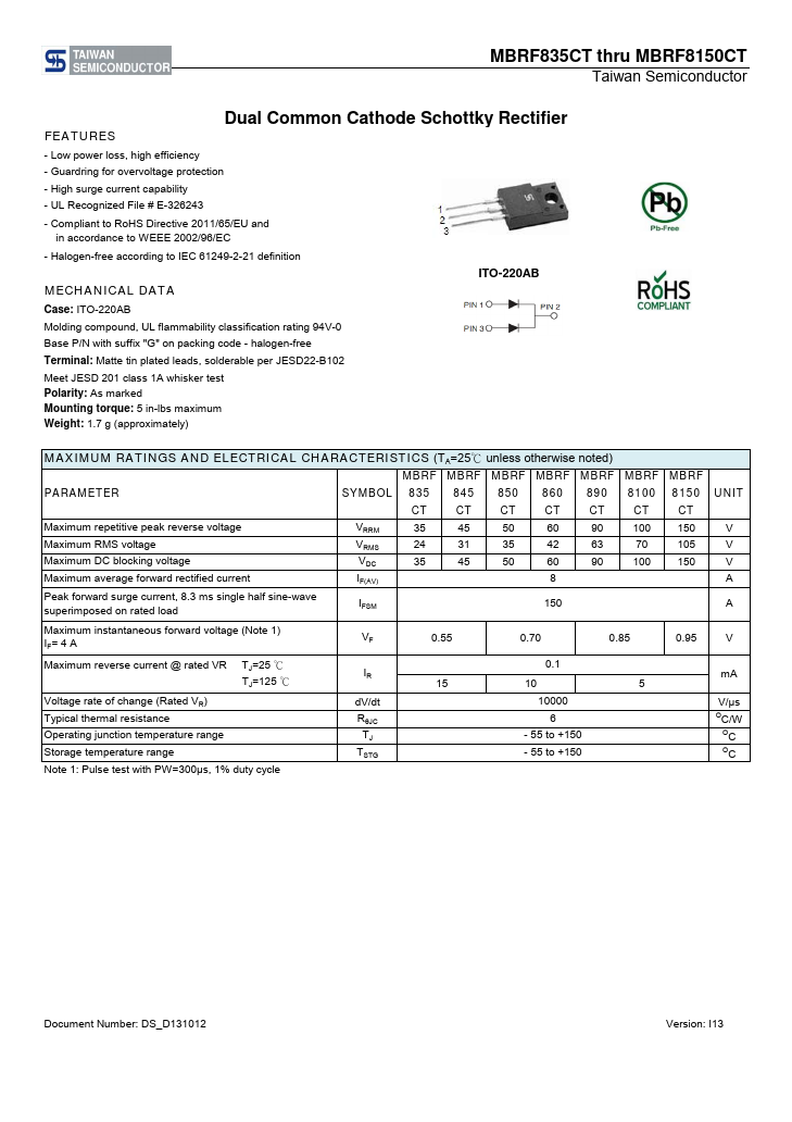 MBRF845CT