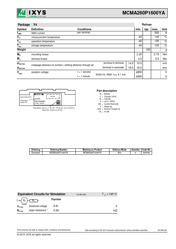 MCMA260P1600YA