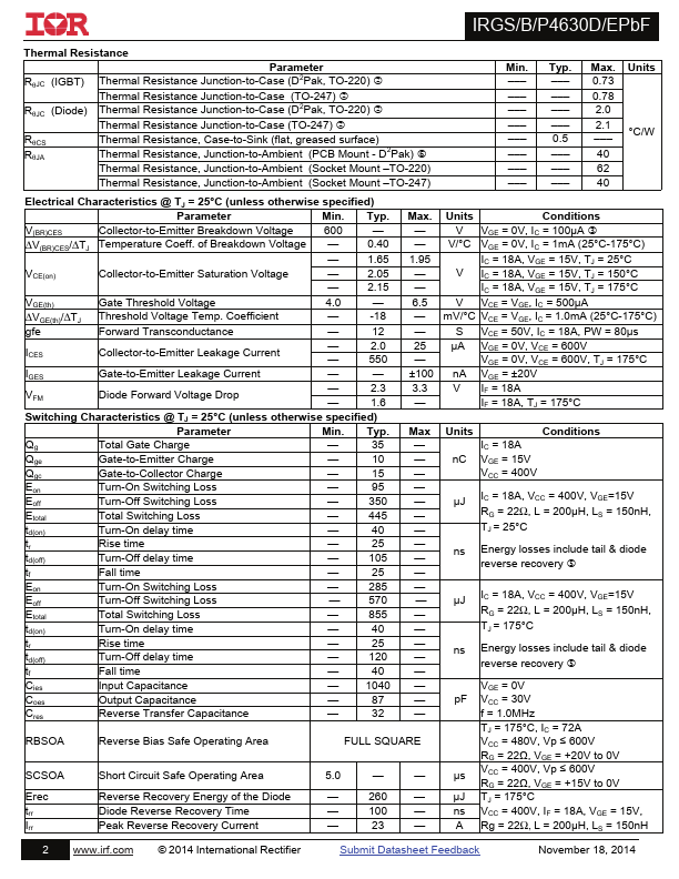 IRGP4630-EDPbF