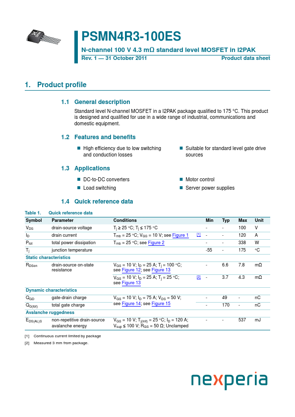 PSMN4R3-100ES