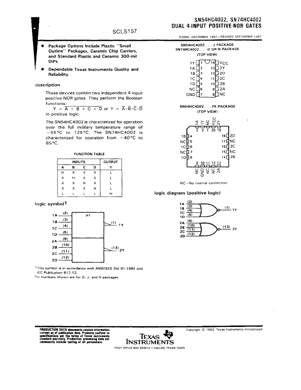 SN54HC4002