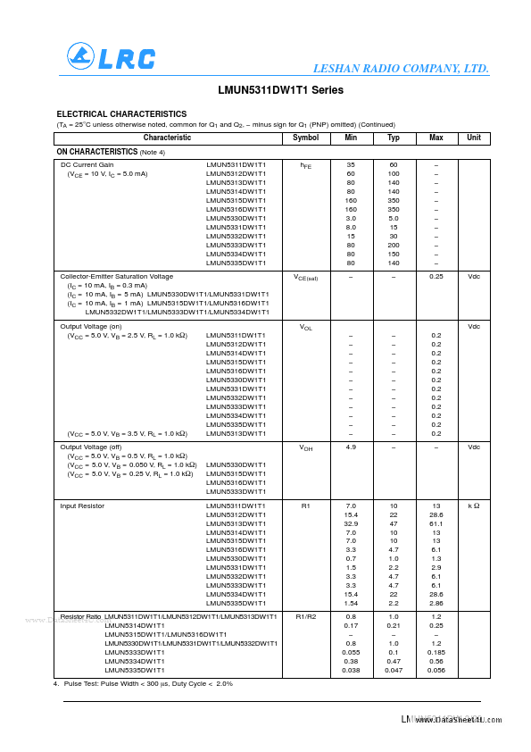 LMUN5314DW1T1