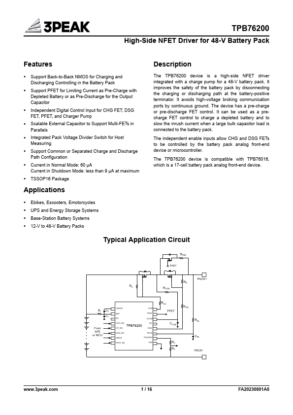 TPB76200 Datasheet Preview