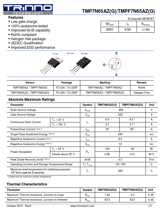 TMPF7N65AZG