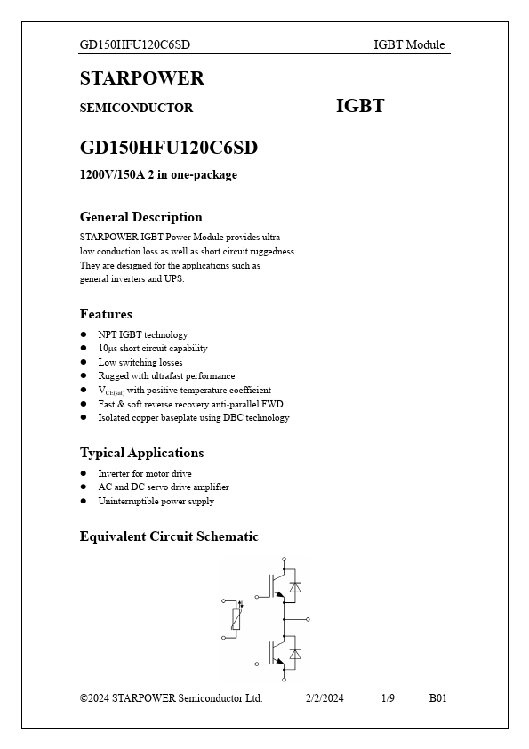 GD150HFU120C6SD Datasheet Preview
