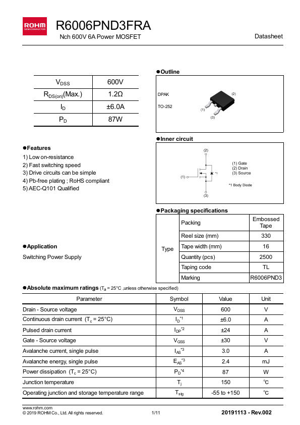 R6006PND3FRA