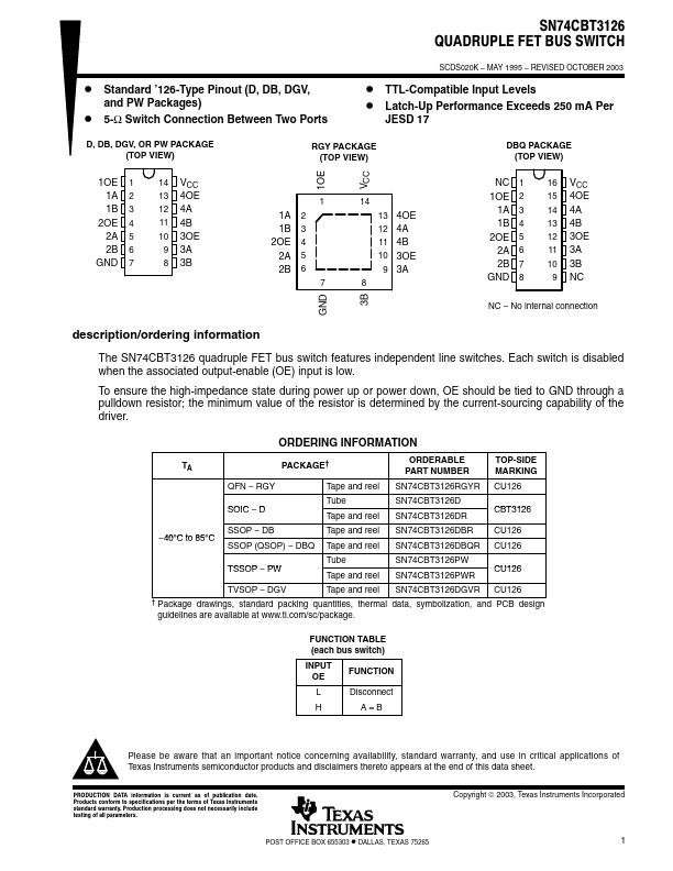 SN74CBT3126D