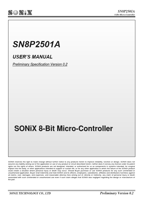 SN8P2501A