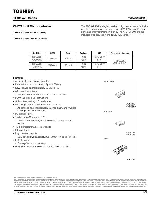 TMP47C101