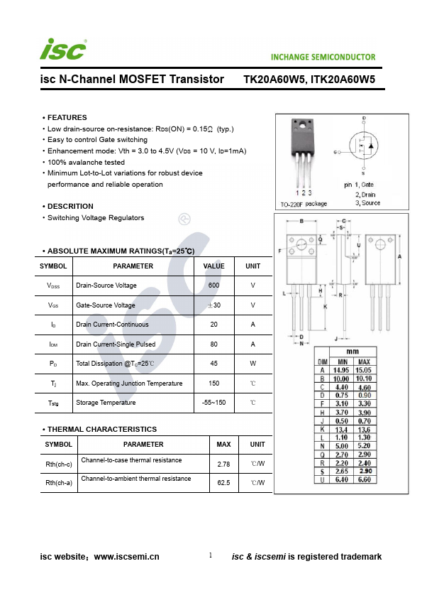 TK20A60W5