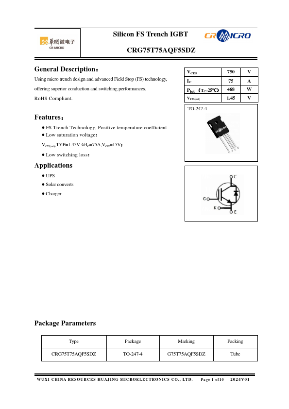 CRG75T75AQF5SDZ Datasheet Preview