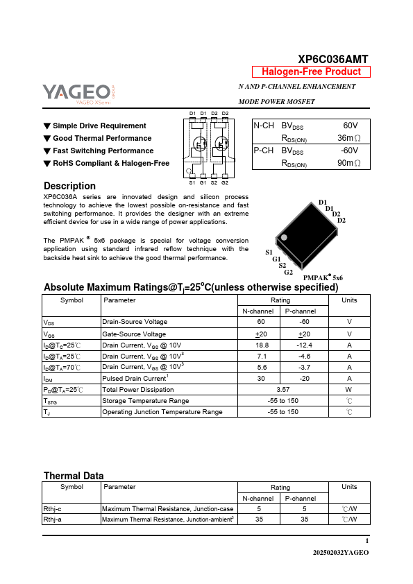 XP6C036AMT Datasheet Preview