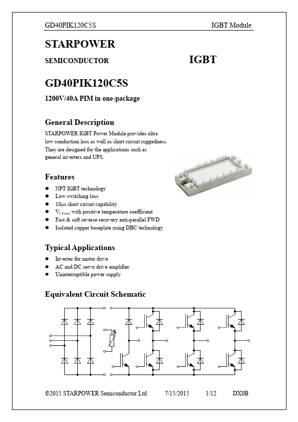 GD40PIK120C5S Datasheet Preview