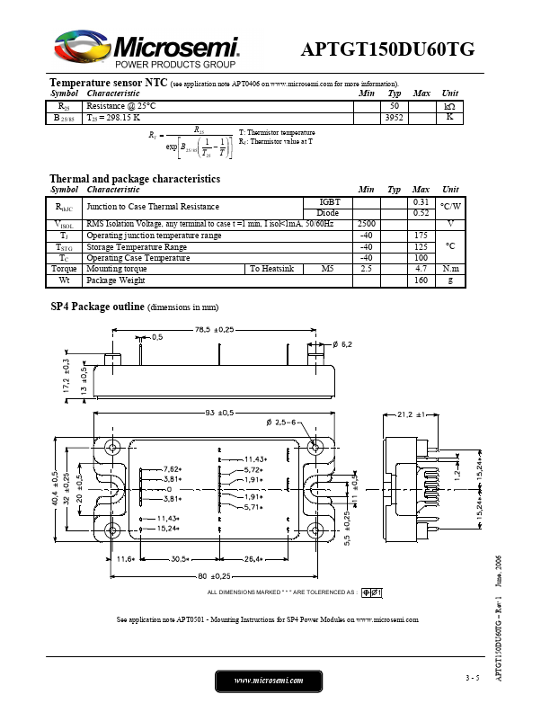 APTGT150DU60TG