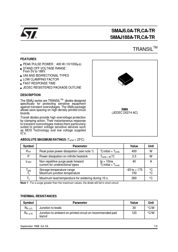 SMAJ6.0CA-TR