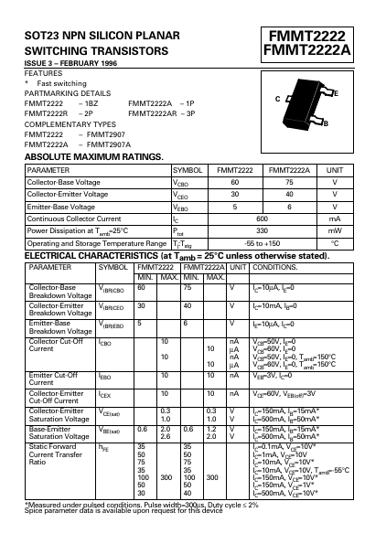 FMMT2222A-1P