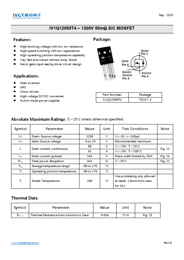 IV1Q12050T4 Datasheet Preview