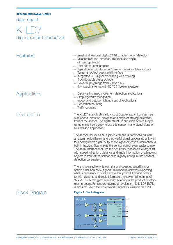 K-LD7 Datasheet Preview