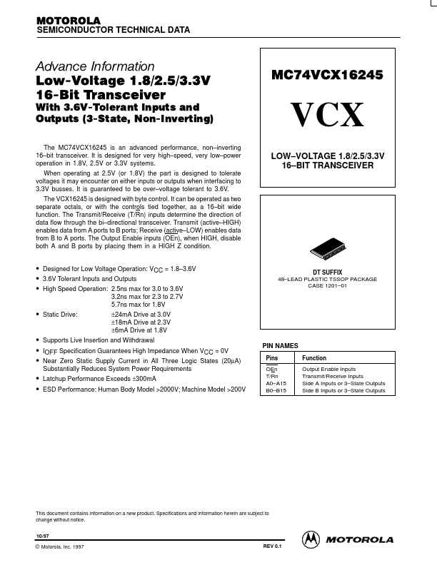MC74VCX16245