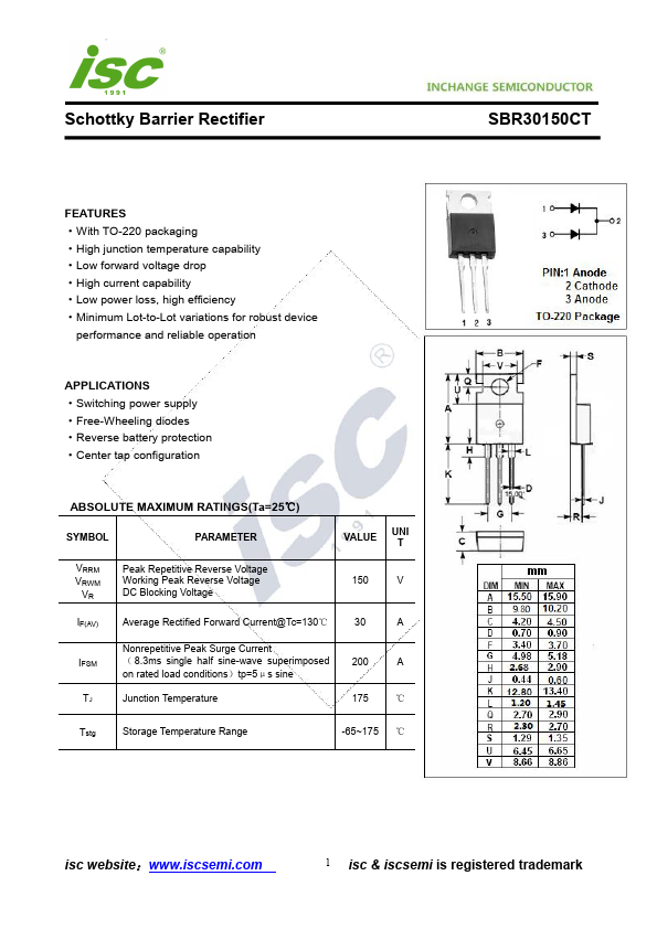 SBR30150CT