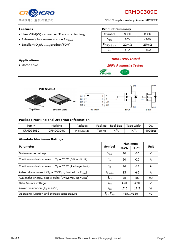 CRMD0309C Datasheet Preview