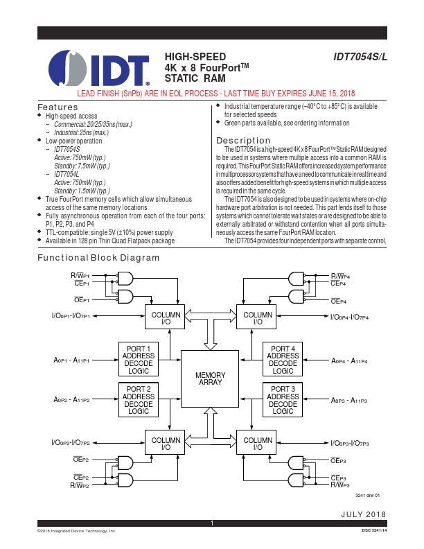 IDT7054L