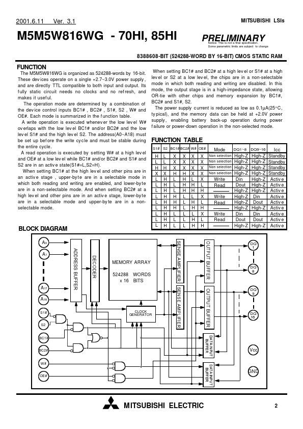 M5M5W816WG-70HI