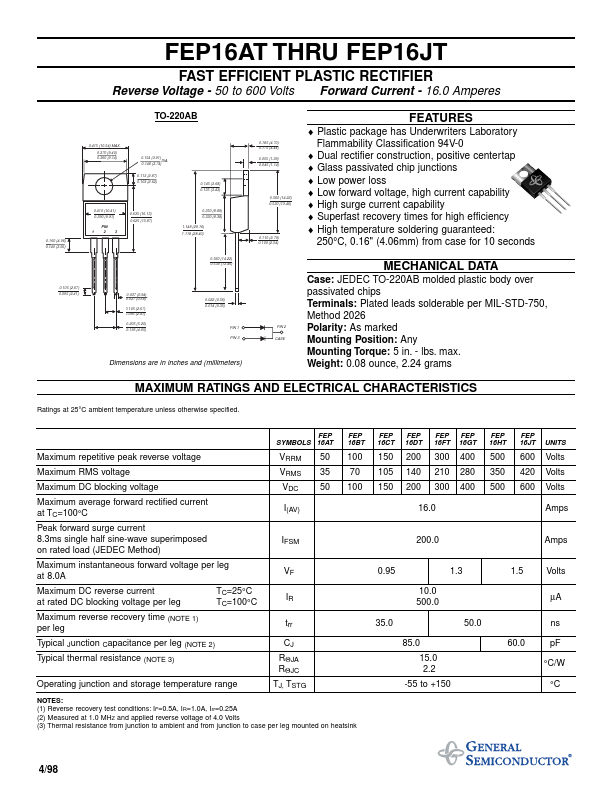 FEP16GT