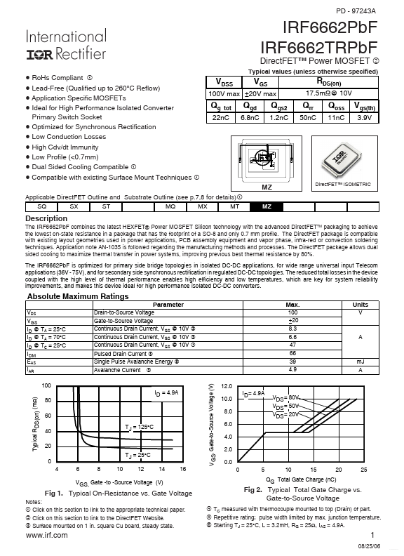 IRF6662TRPbF