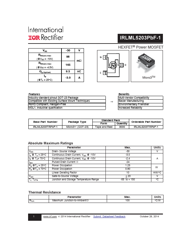 IRLML5203PBF-1