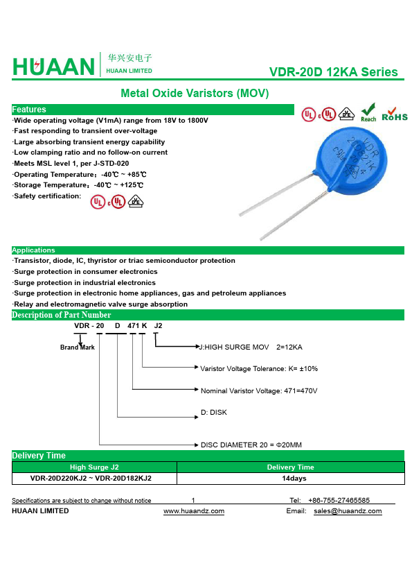 VDR-20D391KJ2