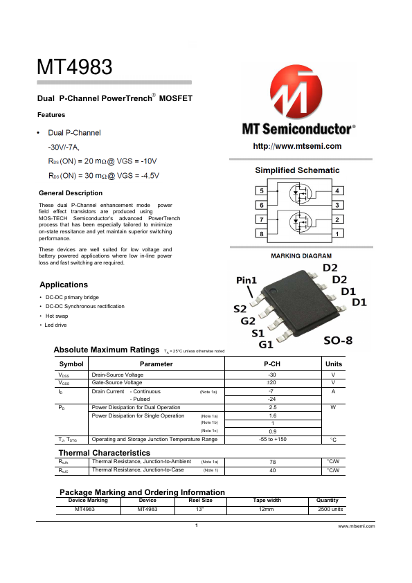 MT4983 Datasheet Preview