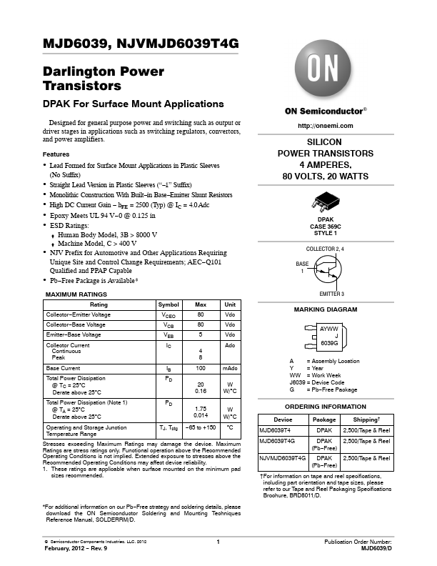 MJD6039T4G