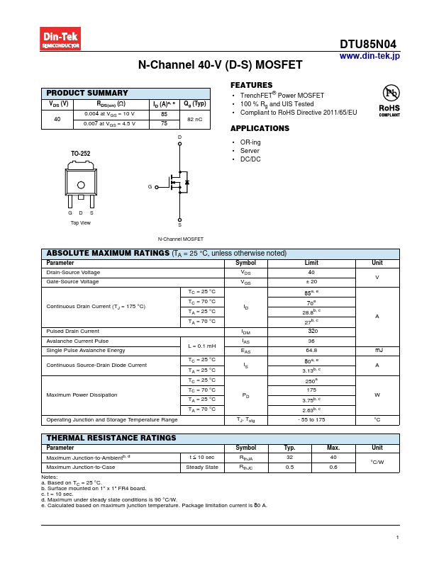 DTU85N04