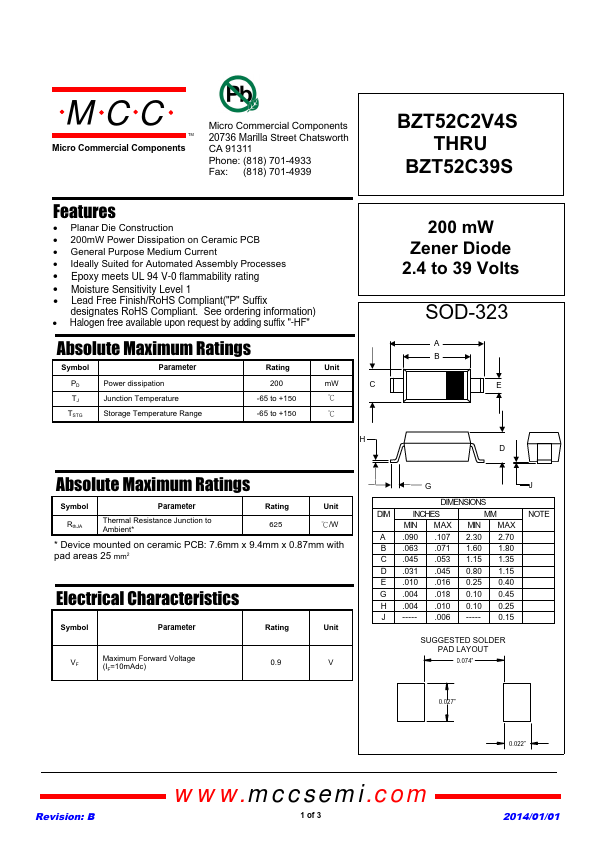 BZT52C3V6S