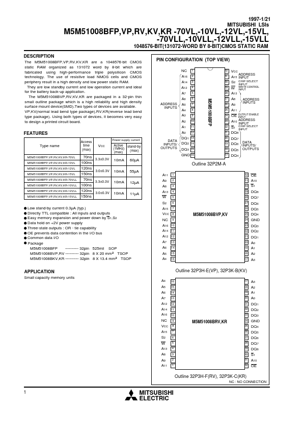 M5M51008BKR-15VL