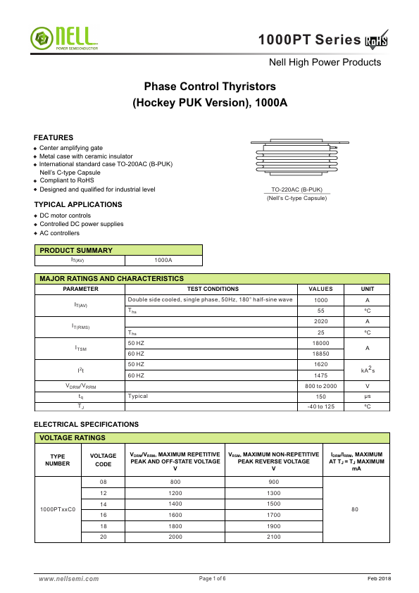 1000PT08C0 Datasheet Preview