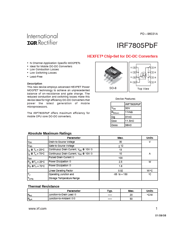 IRF7805PbF