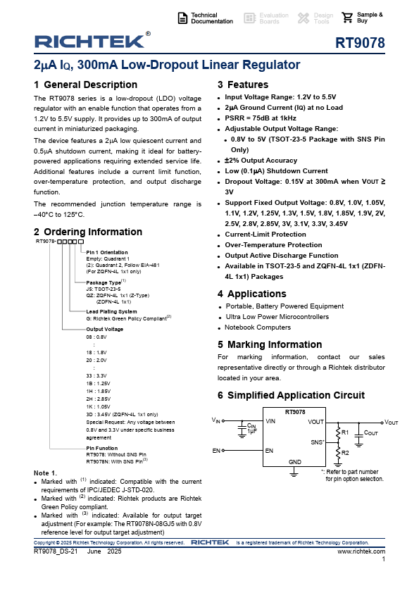RT9078 Datasheet Preview