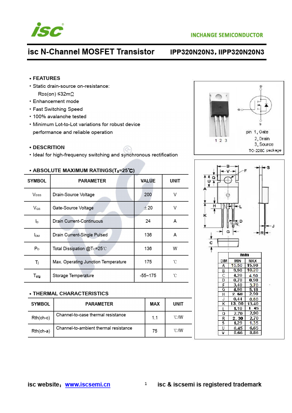 IPP320N20N3