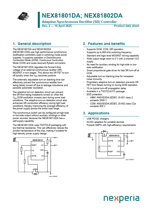 NEX81802DA Datasheet Preview