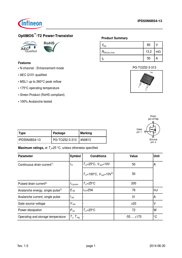 IPD50N08S4-13