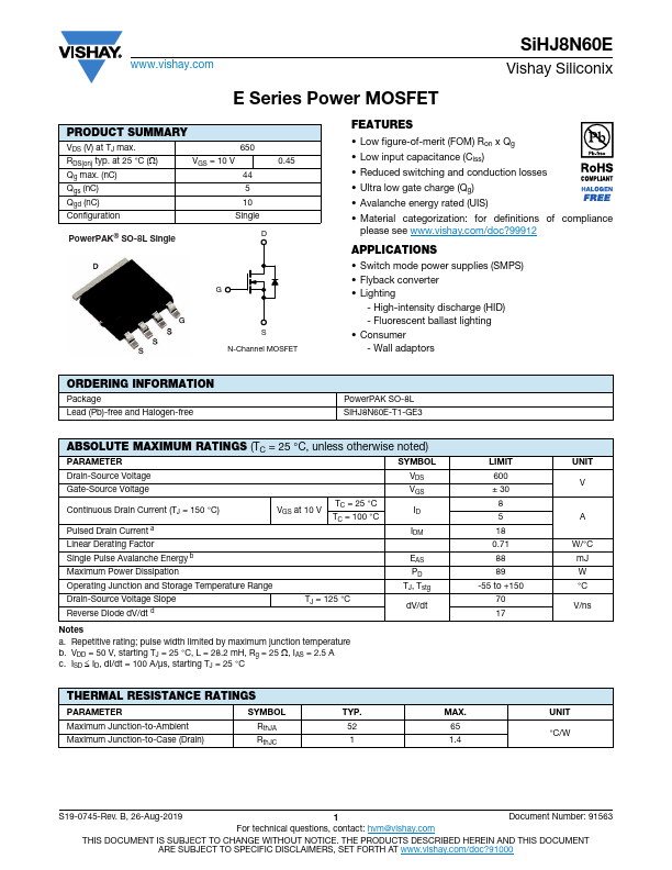 SiHJ8N60E