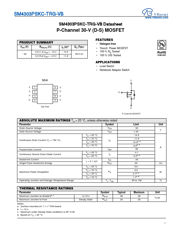SM4303PSKC-TRG Datasheet Preview